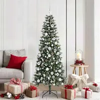 vidaXL Stabli Möbel Arbre de Noël artificiel avec 300 LED Vert 76 x 76 x 180 cm - Arbres de Noël artificiels CC3173653 2parcel