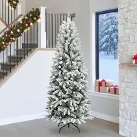 vidaXL 2025 cloris Arbre de Noël artificiel avec 300 LED Blanc 93 x 93 x 240 cm - Arbres de Noël artificiels Sale5627985 2parcel