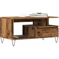 vidaXL Design New Table basse imitation vieux bois 90x49x45 cm Bois composite - Tables basses Möbel2025 CHY6673620 1parcel