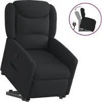Syfax Fauteuil inclinable noir tissu
