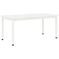 Syfax Table basse blanche 100 x 50 x 45 cm Pin massif