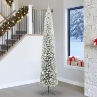 vidaXL Meubles haut de gamme Arbre de Noël artificiel 300 LED avec support Vert 270 cm - 8267956