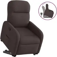 Syfax Fauteuil inclinable marron foncé tissu