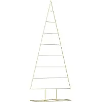 Syfax Arbre de Noël en métal Doré 181 cm Acier peint par poudre