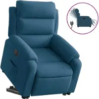 Syfax Fauteuil inclinable électrique bleu velours