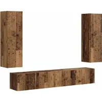 Syfax Ensemble meuble TV 3 pcs Bois ancien Bois d'ingénierie