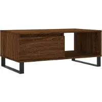 Syfax Table basse Chêne marron 90x50x36,5 cm Bois d'ingénierie
