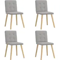 Syfax Chaises à manger lot de 4 gris nuage tissu
