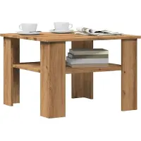 Prolenta Maison Exclusive - Table basse en chêne artisanal 60x60x42 cm Matériau dérivé du bois