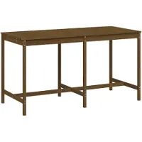 vidaXL Table de jardin marron miel 203,5x90x110 cm pin massif