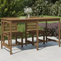 Prolenta Maison Exclusive - Table de jardin brun miel 203,5x90x110 cm Bois massif Pin