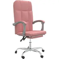 Syfax Fauteuil inclinable de bureau Rose Similicuir