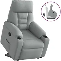 Syfax Fauteuil inclinable Gris clair Tissu