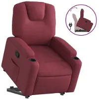 Syfax Fauteuil inclinable rouge bordeaux tissu