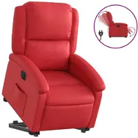 Syfax Fauteuil inclinable électrique rouge similicuir