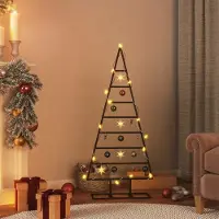 Prolenta Maison Exclusive - Sapin de Noël métallique pour décorations Noir 125 cm