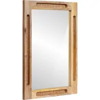 Syfax Miroir de salle de bain avec miroir Marron 50 x 2,5 x 70 cm