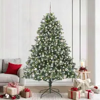 vidaXL Style élégant Sapin de Noël artificiel avec 300 LED Vert 160 x 160 x 240 cm DE9022575