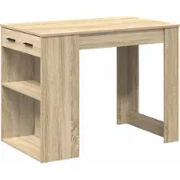 Syfax Bureau avec tiroir et étagère chêne sonoma bois d'ingénierie