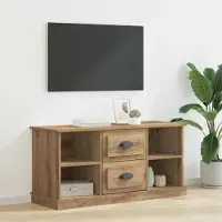 Prolenta Maison Exclusive - Meuble TV, dimensions : 99,5 x 35,5 x 48 cm, fabriqué en bois composite imitation chêne