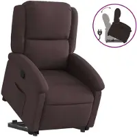 Syfax Fauteuil inclinable marron foncé tissu