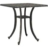 Syfax Table de jardin bronze 53x53x53 cm aluminium coulé