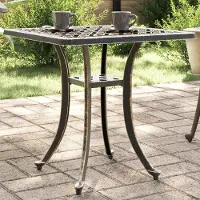 Prolenta Table de jardin exclusive, en bronze, dimensions 53x53x53 cm, en aluminium moulé