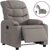 Syfax Fauteuil inclinable électrique Taupe Tissu