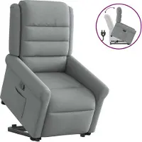 Syfax Fauteuil inclinable Gris clair Tissu
