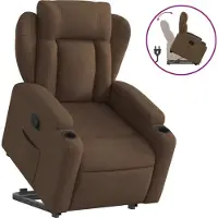Syfax Fauteuil inclinable Marron Tissu