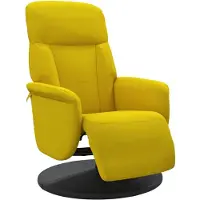 Syfax Fauteuil inclinable avec repose-pied jaune velours