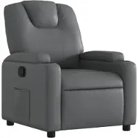 Syfax Fauteuil inclinable Gris Similicuir