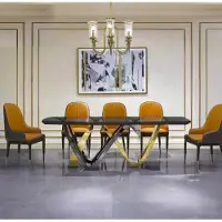 AEA Salle à manger Tables à colonnes Meubles italiens Restaurant Table de salle à manger de luxe Nouveau