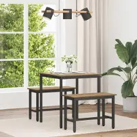 Prolenta Table exclusive - Dimensions : 70 x 70 x 75 cm - Matériau : bois composite - Finition : chêne artisanal