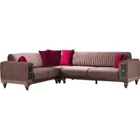 AEA Ecksofa Braun Sofa Designer Polstermöbel Eckcouch Luxus Moderne Möbel