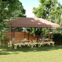 Prolenta Maison Exclusive - Tente de réception pliable Pop-Up marron 580 x 292 x 315 cm