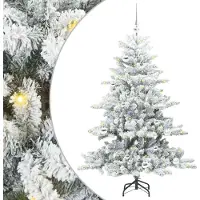 Syfax Sapin de Noël Artificiel à Branches Articulées Blanc 150 cm