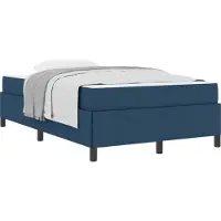 vidaXL Sommier tapissier bleu 120 x 200 cm tissu