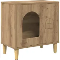 Syfax Maison pour chat Chêne artisan 51 x 30 x 52 cm