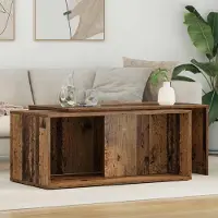 Prolenta Maison Exclusive - Ensemble de deux tables basses en bois de récupération, dimensions 90 x 48 x 40 cm, matériau : bois composite