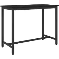 Syfax table Chêne noir 100 x 50 x 76,5 cm Bois d'ingénierie et acier