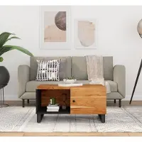 vidaXL Table basse 80x50x40 cm Acacia massif & bois composite - Table basse - Tables basses - Table d'appoint - Table de salon