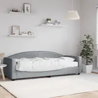 Prolenta Maison Exclusive - Lit de jour avec matelas gris clair 80 x 200 cm en tissu