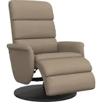 Syfax Fauteuil inclinable avec repose-pieds cappuccino similicuir