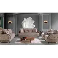 AEA Sofagarnitur 3+2+1+1+1 Holz Wohnzimmer Luxus Sofa JVmoebel