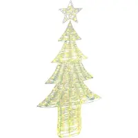 Syfax Sapin de Noël avec 240 LED Blanc chaud 181 cm PET