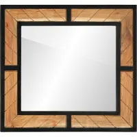 Syfax Miroir de salle de bain 60x1x55 cm bois massif d'acacia