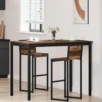 Prolenta Maison Exclusive - Table haute en aggloméré, forme rectangulaire