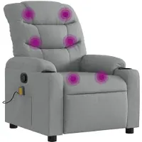 Sonstiges Fauteuil de massage inclinable Gris clair Tissu