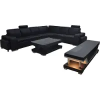 AEA Leder Couch Wohnlandschaft Eck Garnitur Design Sofa L-Form A1109B Sofas Couchen